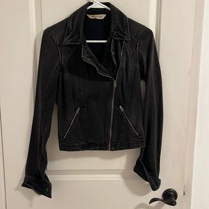 Hollister XS black moto jacket jeans